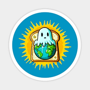 Earth Day Ghost On Toast Magnet